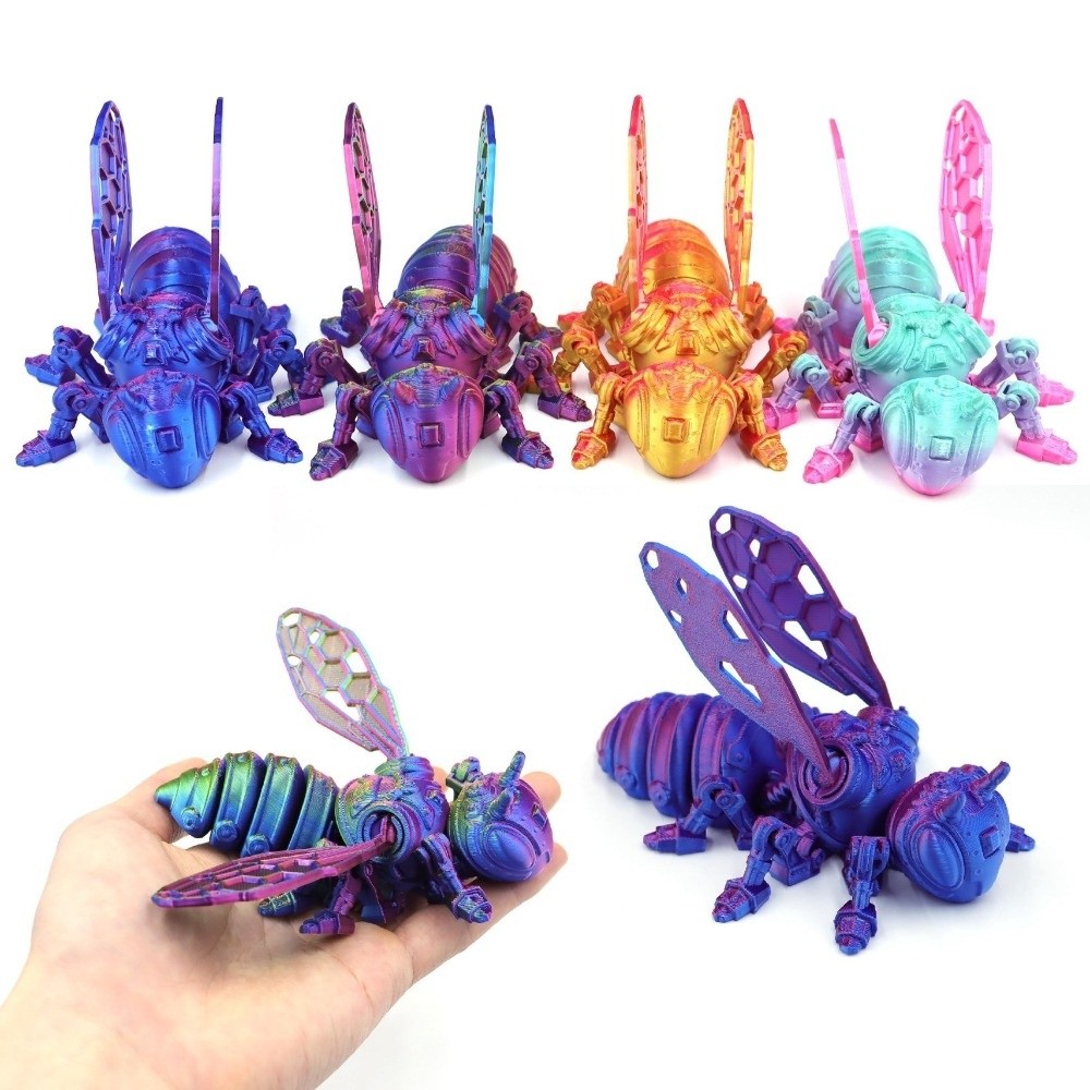 3D Printing Joints - Movable Joint 3D Printing Bee Model