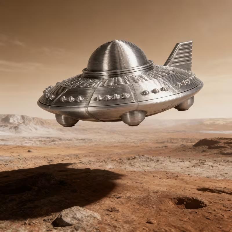 3D Printed UFO Figurines Retro - đánh giá và giá 3D Printing Liquid