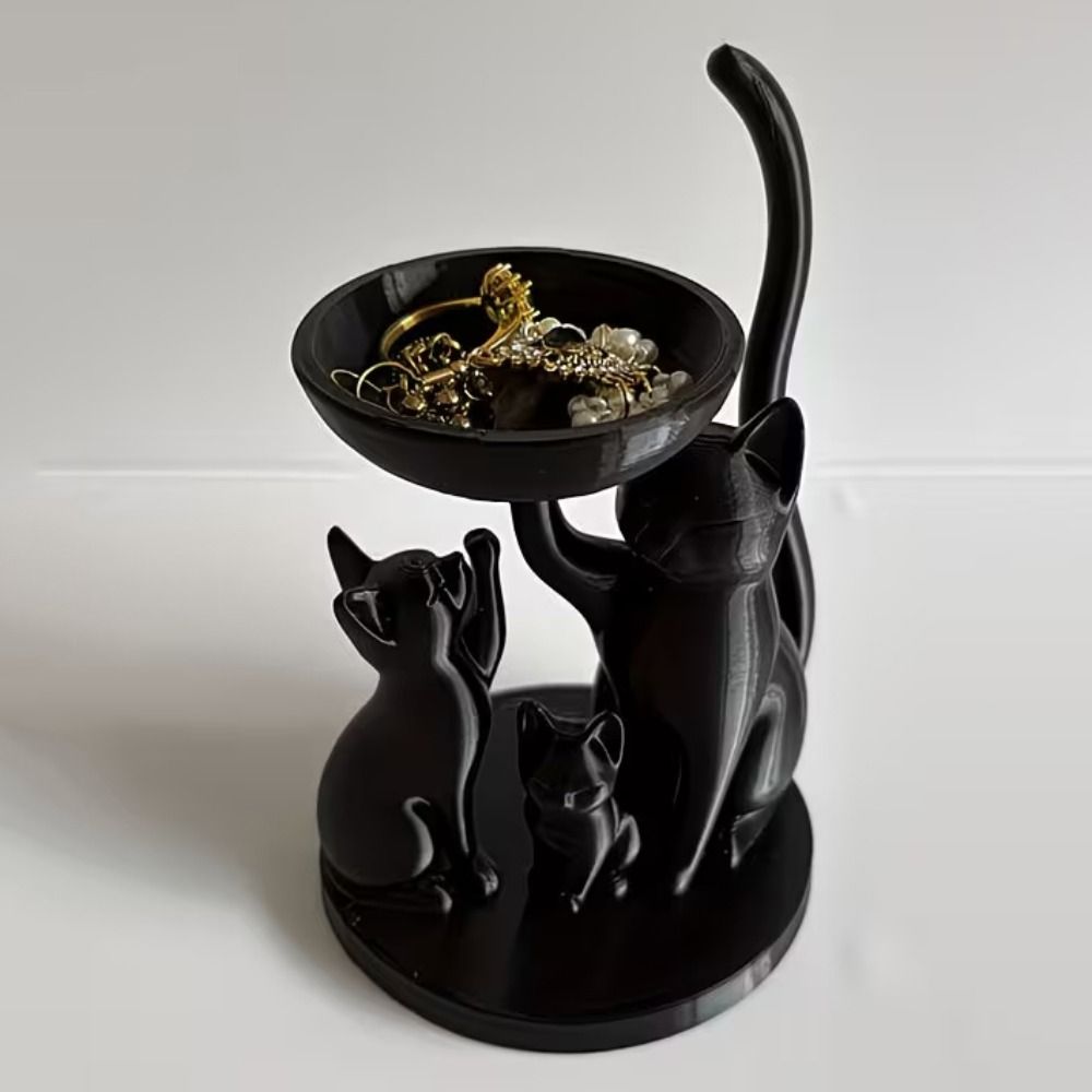 Cartoon Cat Jewelry Tray 3D Pr - đánh giá và giá 3D Printing Ring Holder