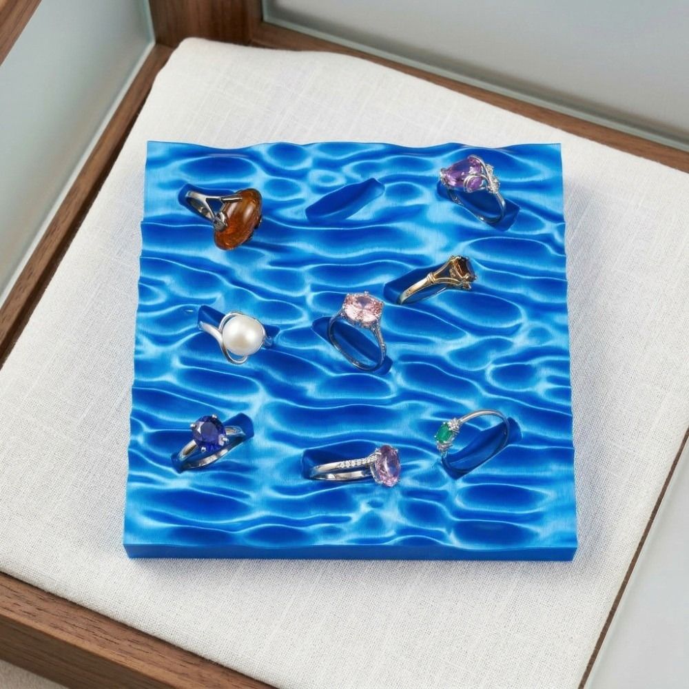 Sea Wave Ring Display Plates C - đánh giá và giá 3D Printing Ring Holder