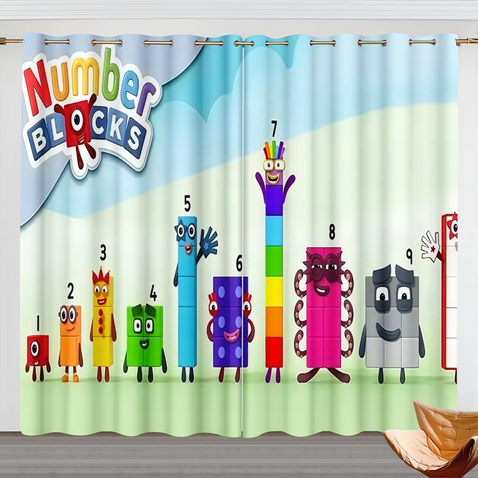 Numberblocks Cartoon Curtains, - đánh giá và giá 3D Printing House