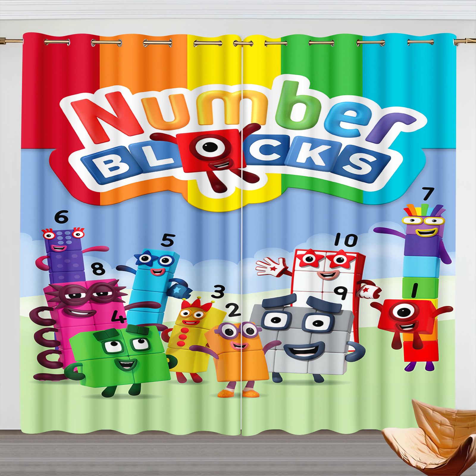 Numberblocks Cartoon Curtains, - đánh giá và giá 3D Printing House