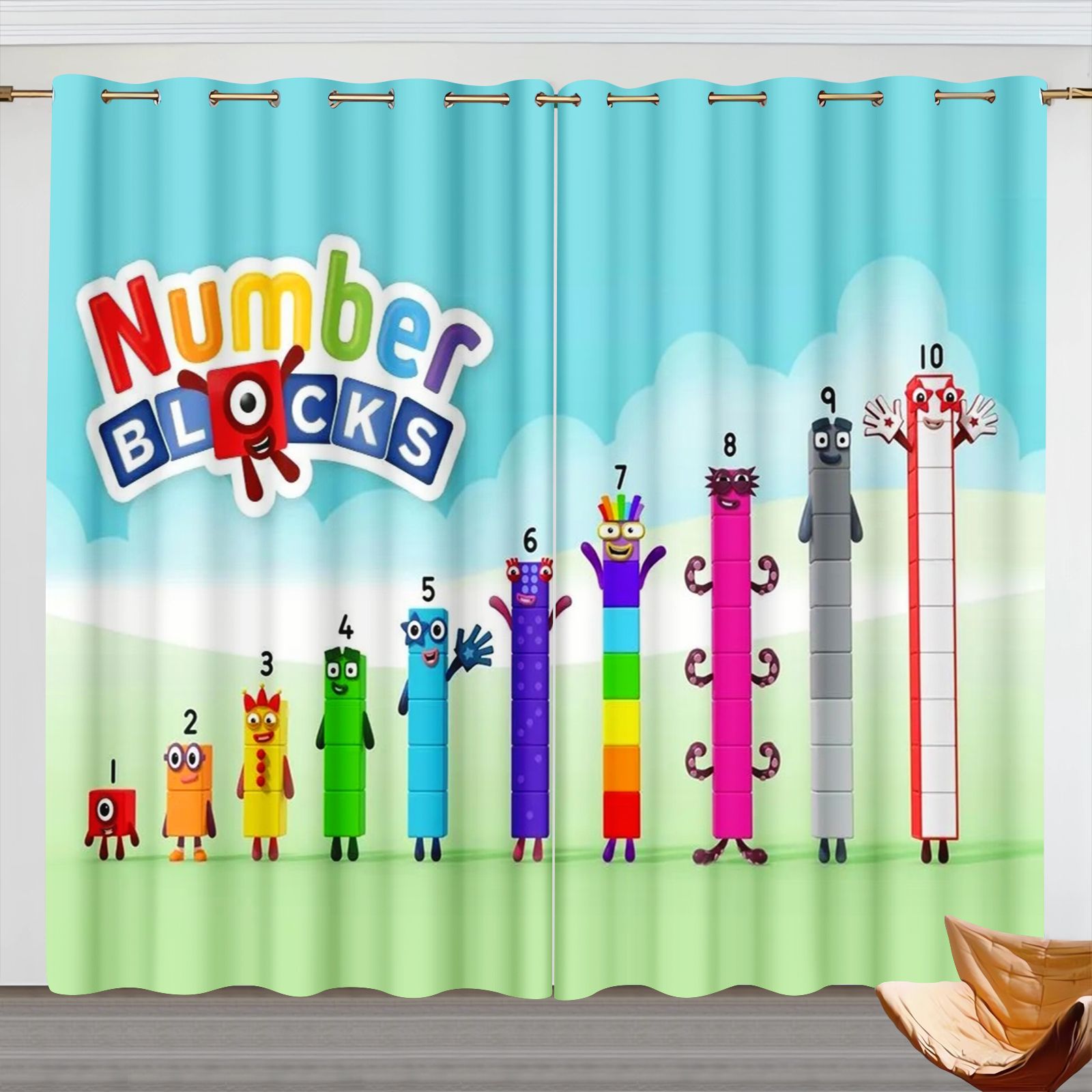 Numberblocks Cartoon Curtains, - đánh giá và giá 3D Printing House