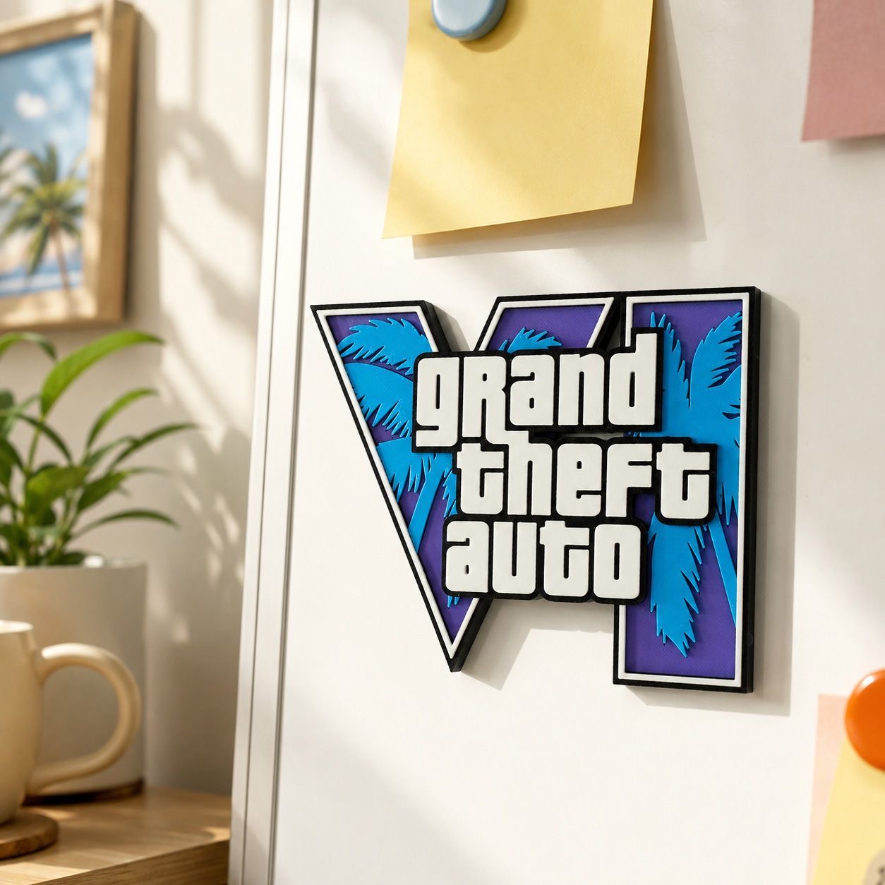 GTA6 3D Printed Logo Magnetic  - đánh giá và giá 3D Printing Yourself