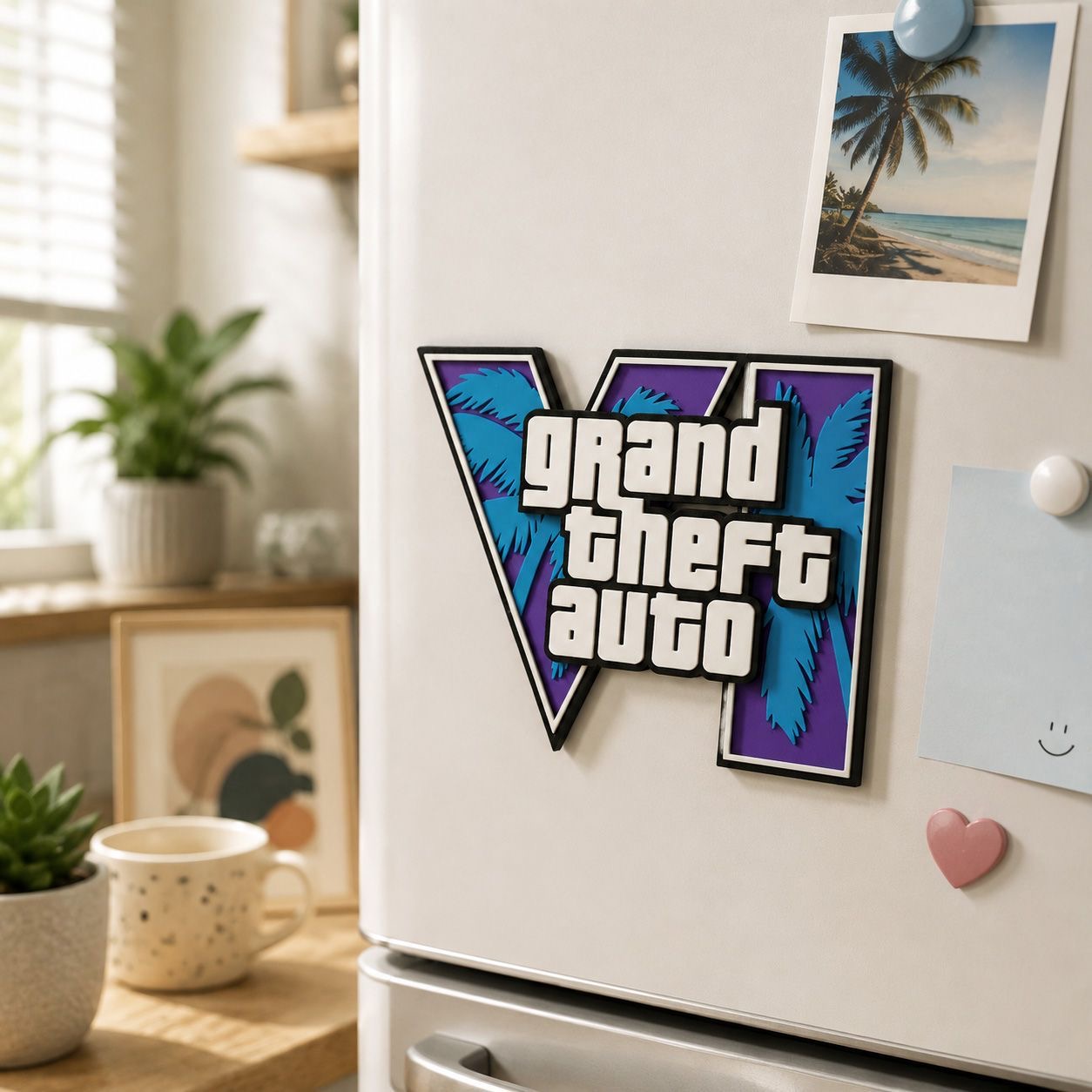 GTA6 3D Printed Logo Magnetic  - đánh giá và giá 3D Printing Yourself