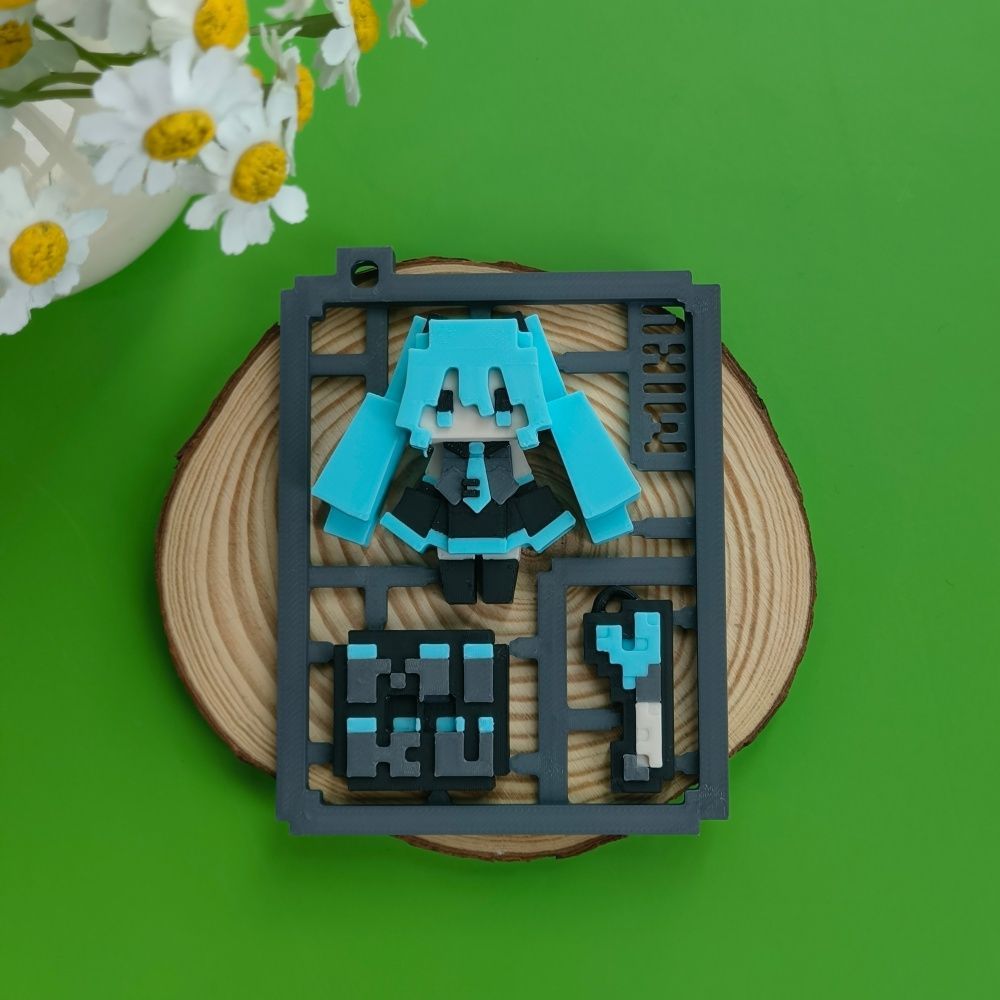 3D Printed Cute Pixel Hatsune  - đánh giá và giá 3D Printing Yourself