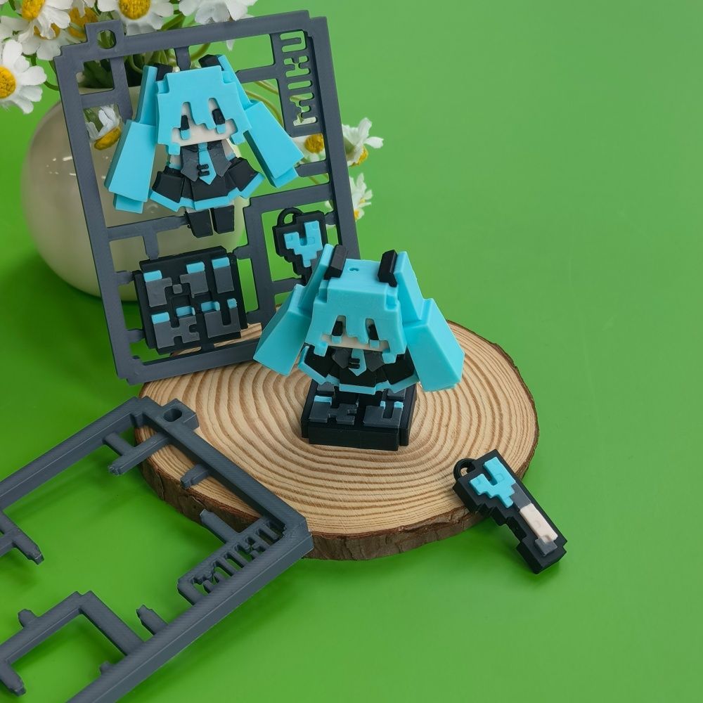 3D Printed Cute Pixel Hatsune  - đánh giá và giá 3D Printing Yourself